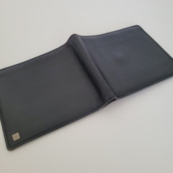 Givenchy Men's Card Bill Coin Holder Wallet Bifold Leather Medium Black Retro - Picture 8 of 12